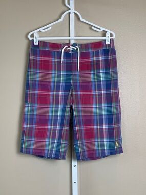 POLO Ralph Lauren Madras Plaid Swim Trunks